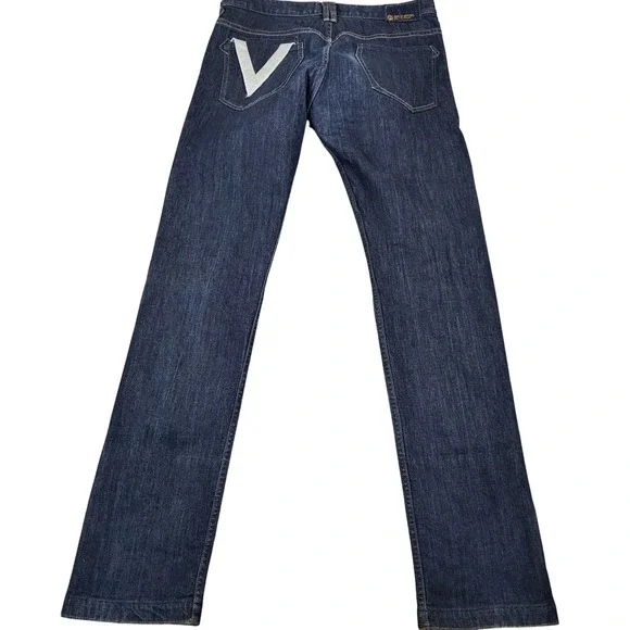 Betabrand Sons of Britches Jeans Men's 34 Long Dark Wash Raw Denim V Pocket Rare - Picture 3 of 8